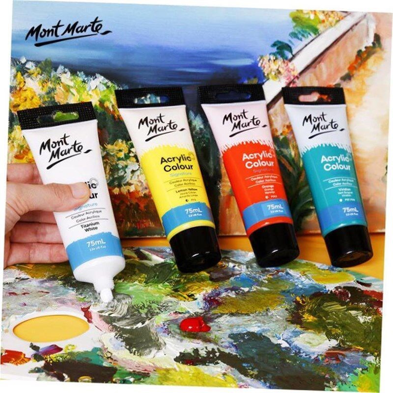 montamrte颜料 acrylic colour paint 24色丙烯颜料盒装