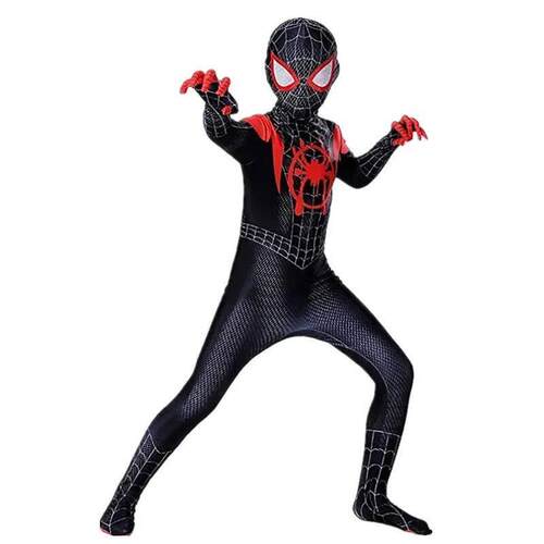 Kids Superhero Spider Costume Spandex Jumpsuit Halloween Cos