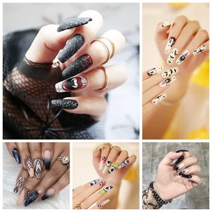 Halloween long wear fake nails press on Nail Patch Nail Patc