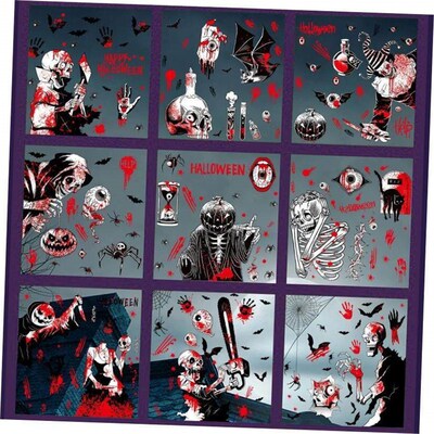 Halloween Decoration Skeleton Window Stickers Halloween Glas