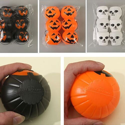 6Pcs Halloween Theme Pumpkin Bucket Portable Candy Basket Ki