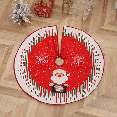 Christmas printed tree dress decoration base figurine