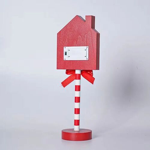 Christmas Retro Lamp LED Light Santa Stop Here Set Sign