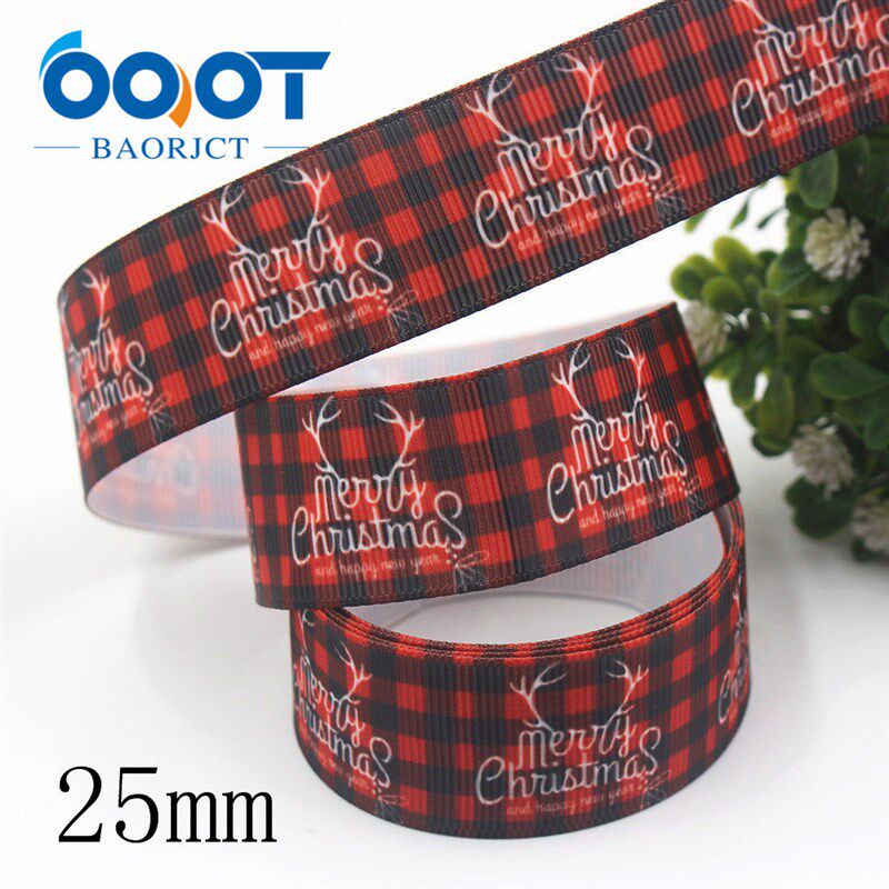 1-1/2 10yards Christmas Snowflake Cartoon Grosgrain Ribbon