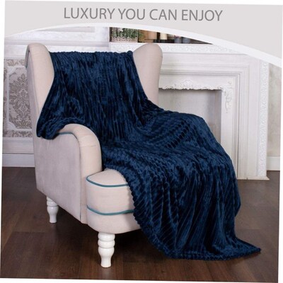 Throw Blanket for Couch Plush Fluffy Warm Cozy法兰绒毯子加厚