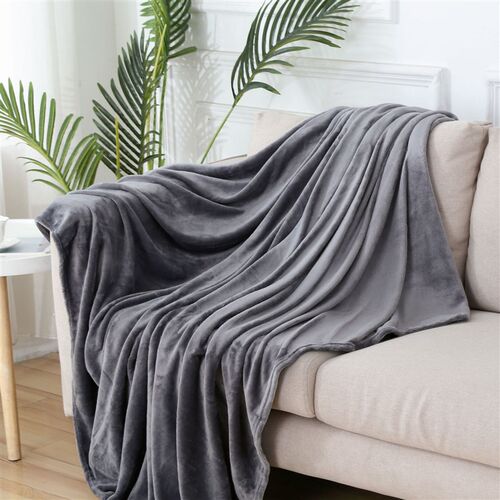 Blanket Plain Flannel Thick Coral Fleece Knee Blanket 小毛毯