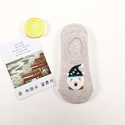 Invisible Socks Womens Plush Cartoon Pattern Seasonal New S