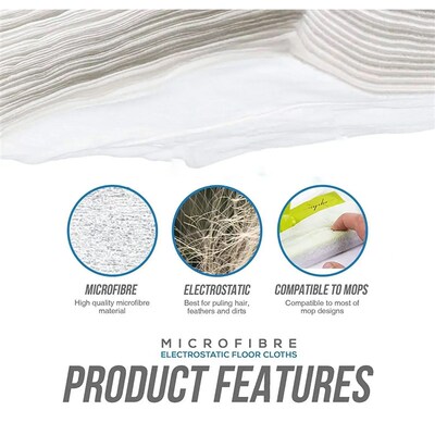 100pcs 20*30cm Disposable MicroFibre Electrostatic Floor Clo