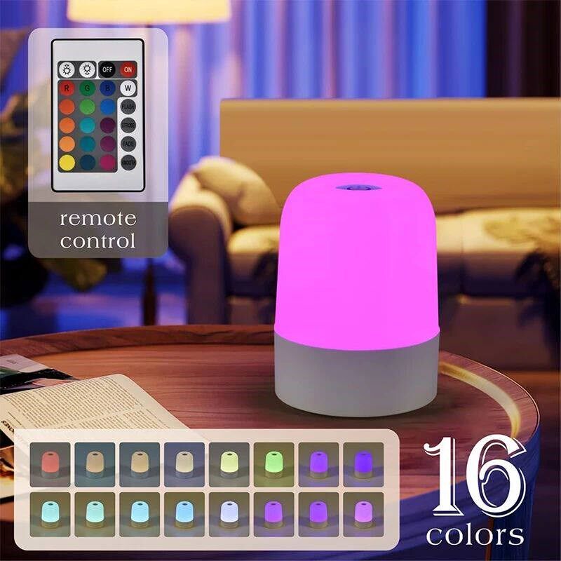 Touch Lamp for Bedroom, Table Lamps Rechargeable Remote Cont