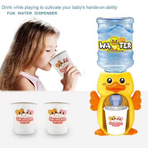 Mini Water Dispenser for Kids, 1PCS Cartoon Water Machine Dr