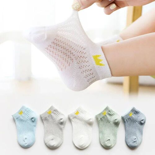 5 Pars Summer Cotton Kds Socks Cute Cartoon Thn Mesh Baby Sh
