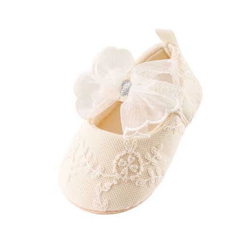 Newborn Baby Shoes And Socks Solid Color Bow Girl Soft Botto