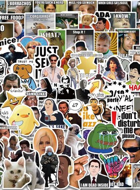 50/100/150PCS/pack Funny MEME Cat Cool Sticker Motorcycle La