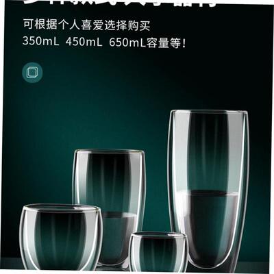 Water glass mug Coffee Cup Heat-resistant Double Handle 杯子