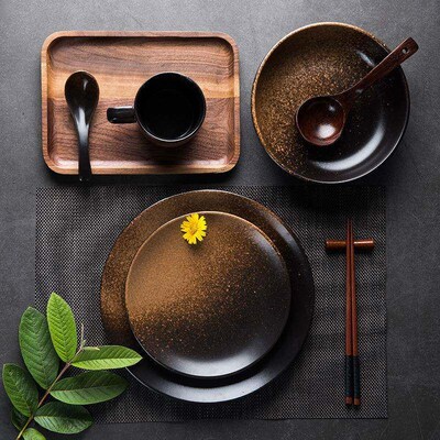 Japanese ceramic plates dish tray disc tableware Steak plate