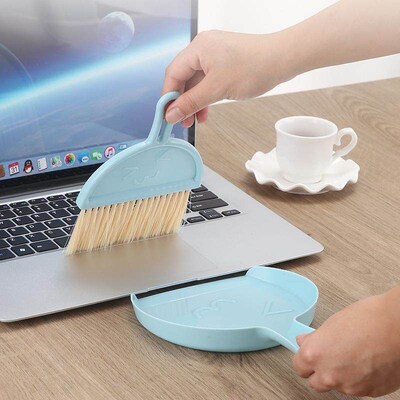 Mini Desktop Broom and Dustpan Set, Creative Cleaning Brush