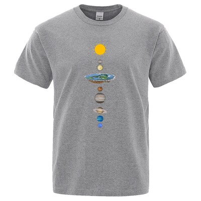 Cosmic Solar System Planets Print Short Sleeve Men Set Casua