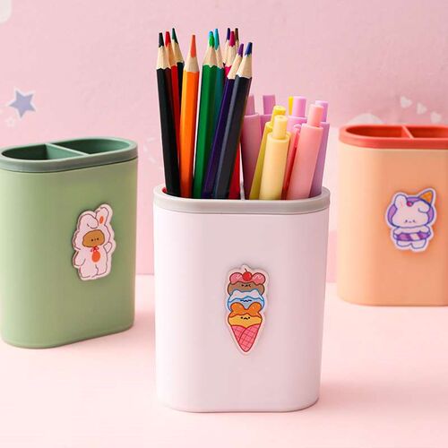 Cartoon Pen Container Cute Girly Heart Fashion Ins Style Chi