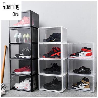 Side shoe basketball shoes transparent magnetic storage box