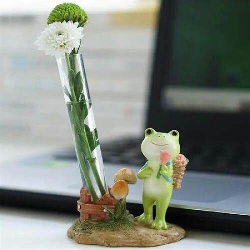 Animal Vases For Flowers Frog Vase With Tube Desktop Floral