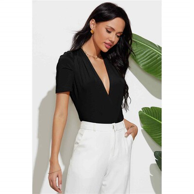 Womens top with pleated sleeves and bottom layer,