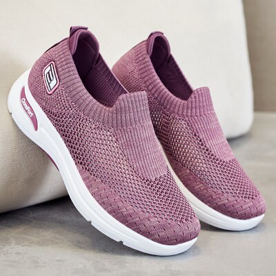 2023 New Breathable Women Vulcanized Shoe Ladies Walking Sne