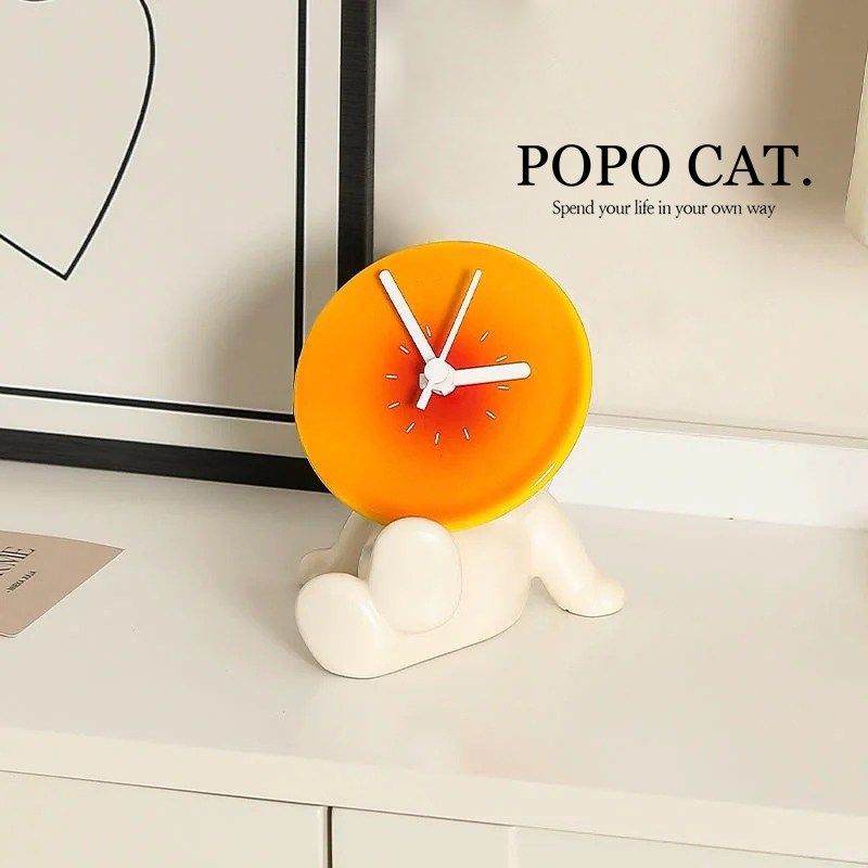 落日时钟桌面钟表摆放式小公仔装饰品摆件客厅静音台式创意座钟,家居饰品,座钟,淘宝优惠券,粉丝福利购,淘宝优惠卷