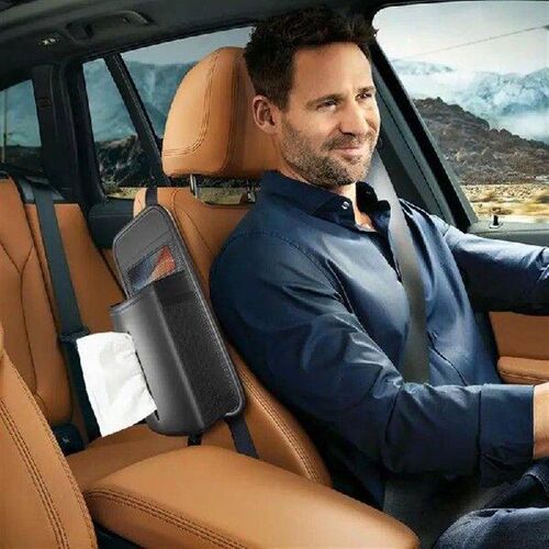 Tissue Dispenser For Car Adjustable Leather Tissue Box Seat
