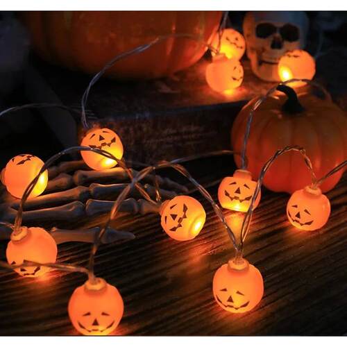 Halloween Decoration Led Light String Pumpkin Skull Head Eye