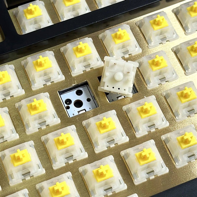 Gateron Cap Yellow Switch/Milky Yellow Factory Lubed Switche图片
