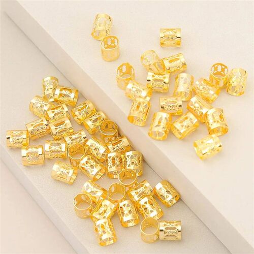 50pcs metal hollow Out Hair Ring Accessories,Beads Hair Brai