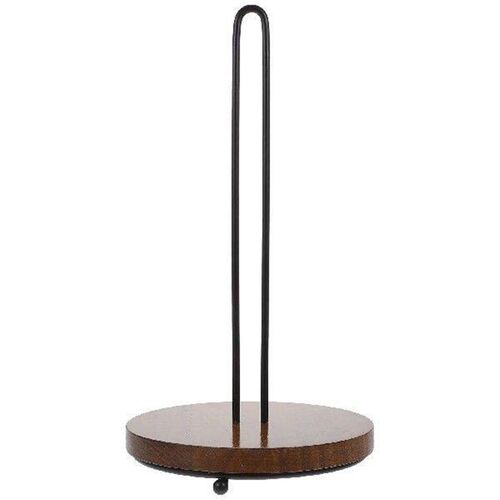 Storage Rack Roll Paper Kitchen Stand Iron Wood Towel