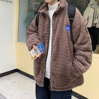 /Spring and winter couples wear new lamb wool thickened cott