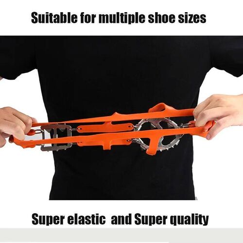 Outdoor 18 tooth silicone ice claw stainless steel anti slip