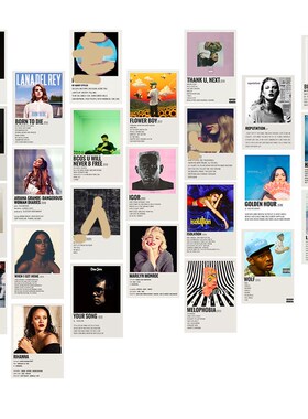 25Pcs Print Music Album Covers Stickers Aesthetic Singer Pos