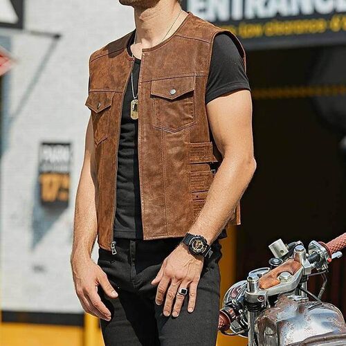 Mens Vest Casual Korean Style Fashion rendy Single-breasted