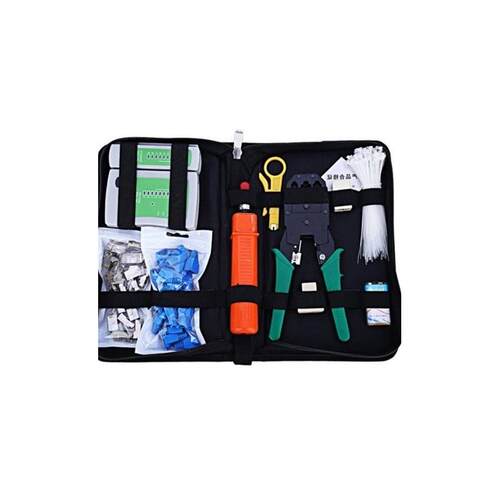 Portable Ethernet Network Tool Cable Tester Kit RJ45 Crimper