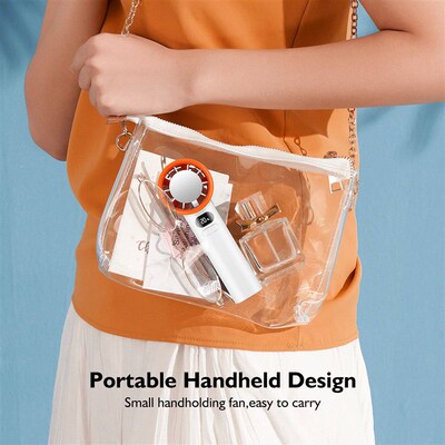 Portable 120-Speed Handheld Fan with Semiconductor Cooling T