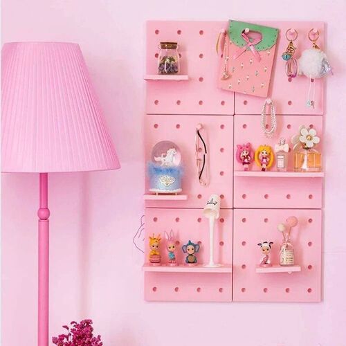 4Pack Cute Peg Boards Wall Shelf Bracket Hooks Plastic Wall
