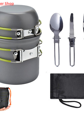 Outdoor Camping Tableware Kit Outdoor Cookware Set Foldable
