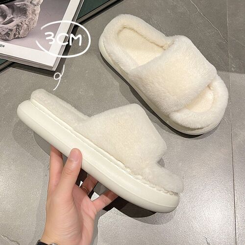 Thick-soled Fur Slippers For Women Wearing Ins rendy Interne