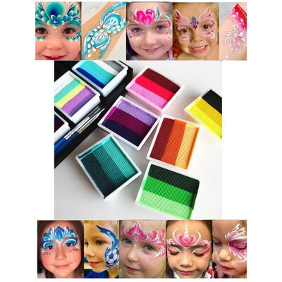 10g Rainbow Split Cake Face Painting Human Body Art Hallowee