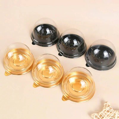 10/20Pcs Mini Dessert Cake Box Container Transparent Cupcake