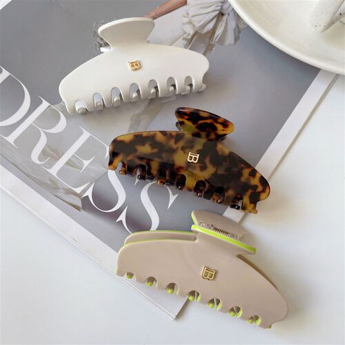 Korean New Fashion 9CM Metallic Letter B Acetic Acid Leopard