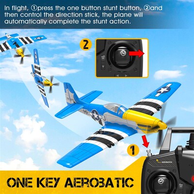 Volantex RC Planes for Adults,P-51 RTF RC Airplane,One-Key A