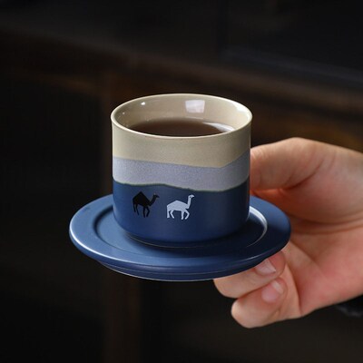 80ml Espresso Cup And Saucer Set Middle Eastern Stoneware Cu