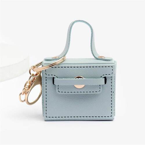 Keychain solid color small square bag 钥匙扣纯色小方包