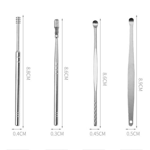 6PCS Ear Cleaner Wax Removal Tool Earpick Sticks Earwax Remo