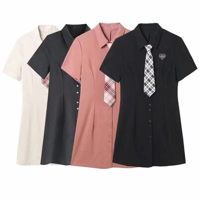 Spring New Style Elegant College Style Polo Collar Embroiere