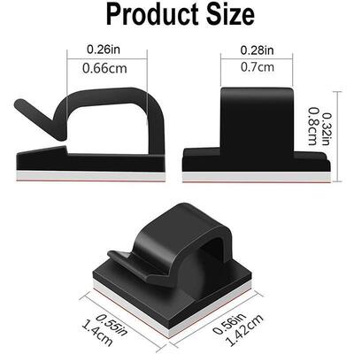 10/20/50PCS Cable Organizer Clips Wire Winder Holder Earphon